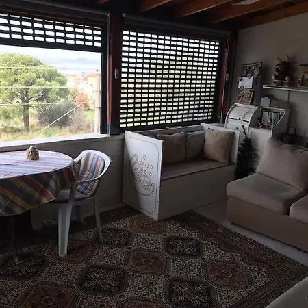 Terrace Floor Near The Sea With Sunset Sea View Sakarya (Aegean)